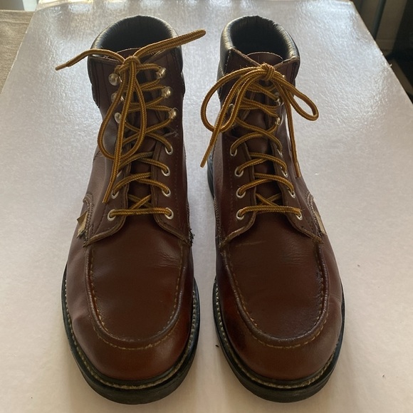 LEATHER NECKS Men’s Vintage Brown Leather Boots Size 12 D. Made in Korea main image 10